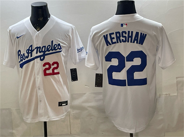 Los Angeles Dodgers #22 Clayton Kershaw White Alternate Stadium Stitched Jersey - Zenithce