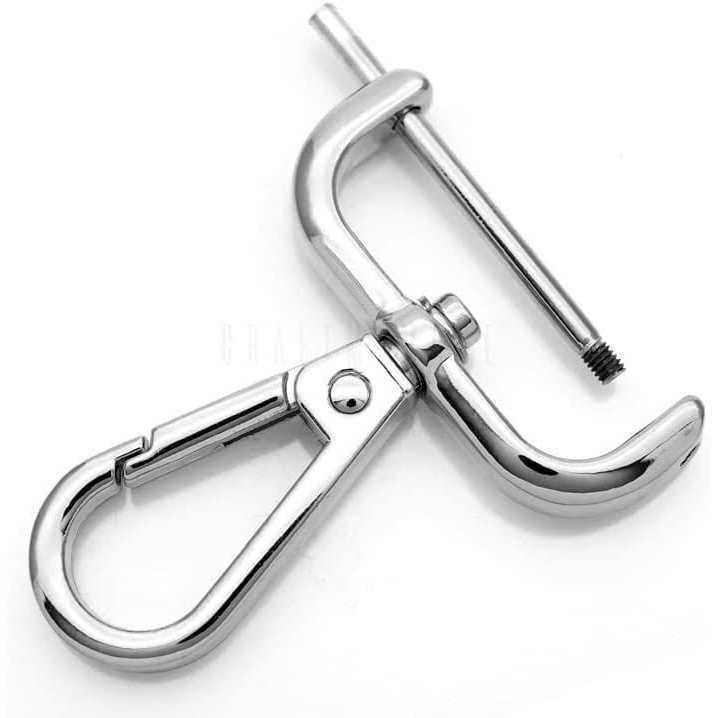 CRAFTMEMORE 2pcs Detachable Snap Hook Swivel Clasp w/Screw Bar Vt493 Bag Strap Hardware Replacement - Zenithce
