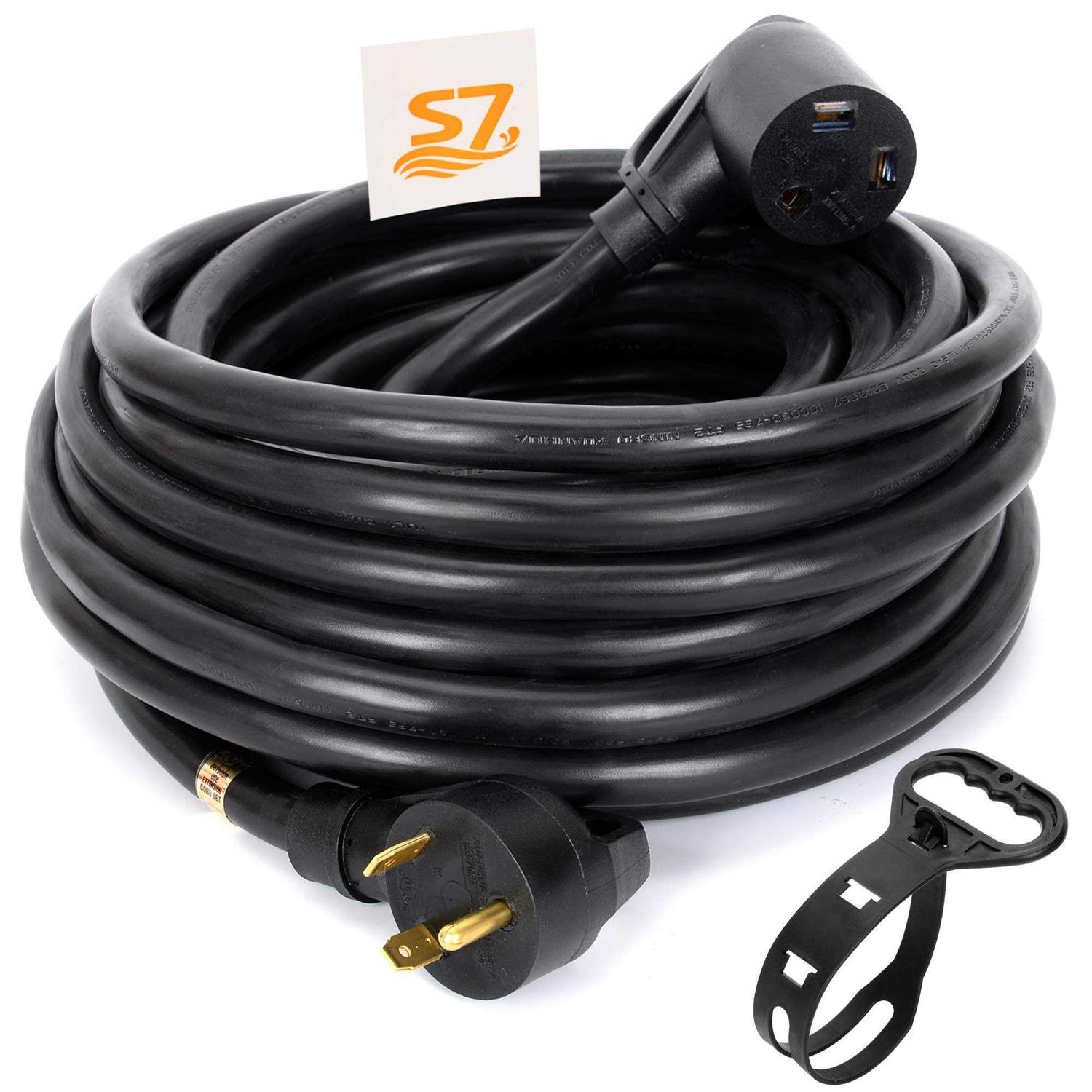 S7 50 Amp Generator Extension Cord STW + Power Cord N14-50P & SS2-50R & CS6364 Twist Lock - Zenithce