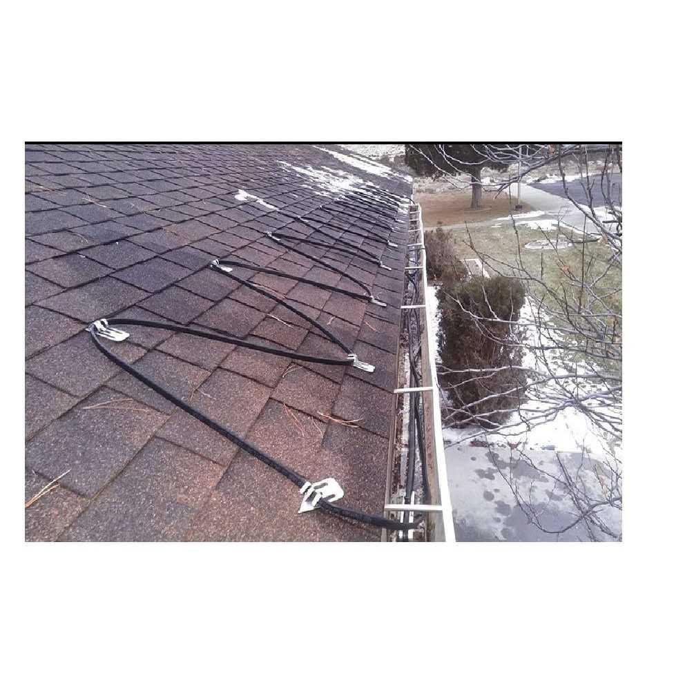 H&G lifestyles Roof Snow De-Icing Kit Self-Regulating-Plug-in Ready Heat Cable - Zenithce