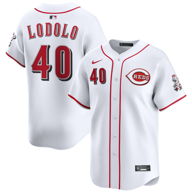 Cincinnati Reds #40 Nick Lodolo White Home Limited Stitched Jersey - Zenithce