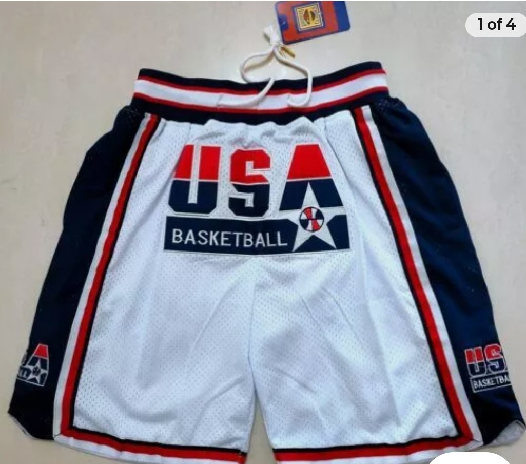 Team USA White Pocket Shorts - Zenithce