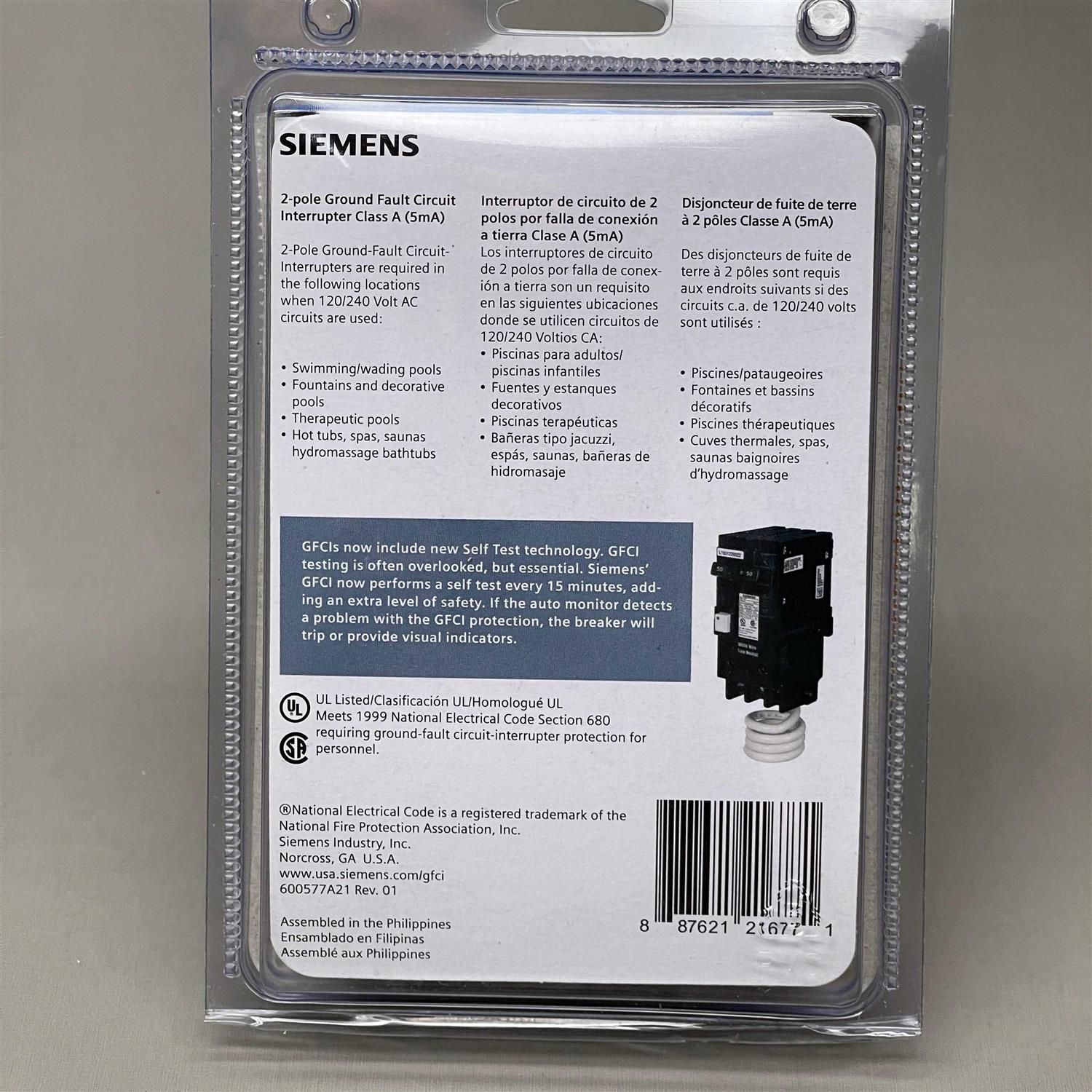 Siemens QF250A 2 Pole Circuit Breaker - Zenithce