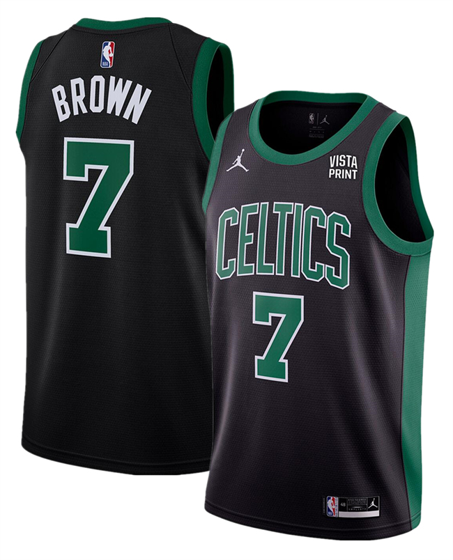 Boston Celtics #7 Jaylen Brown Black Statement Edition Stitched Jersey - Zenithce