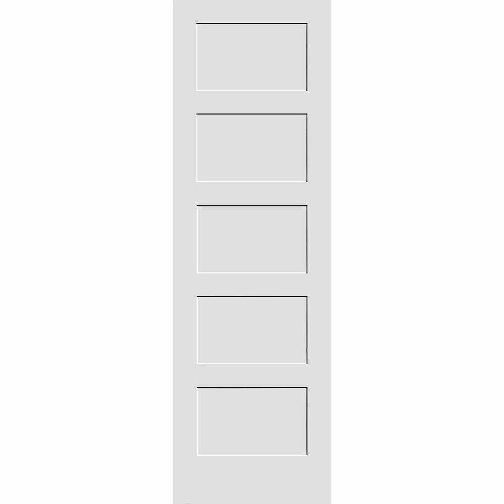 Primed 5 Panel Interior Shaker Door Slab Trimlite - Zenithce