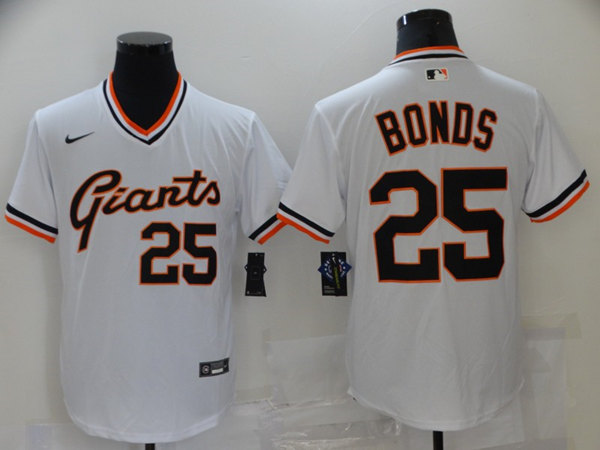 San Francisco Giants #25 Barry Bonds White Cool Base Stitched Jersey - Zenithce
