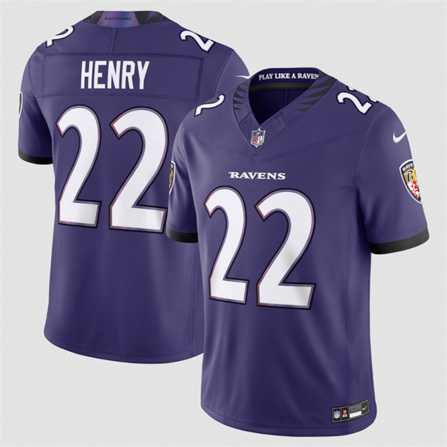 Baltimore Ravens #22 Derrick Henry Purple 2026 F.U.S.E Vapor Stitched Limited Jersey - Zenithce
