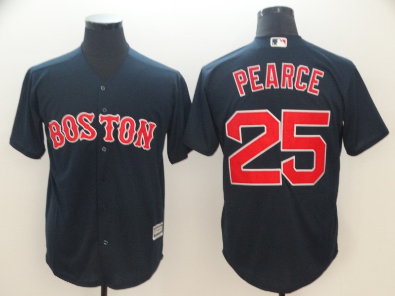 Boston Red Sox #25 Steve Pearce Majestic Navy Cool Base Player Stitched Jersey - Zenithce