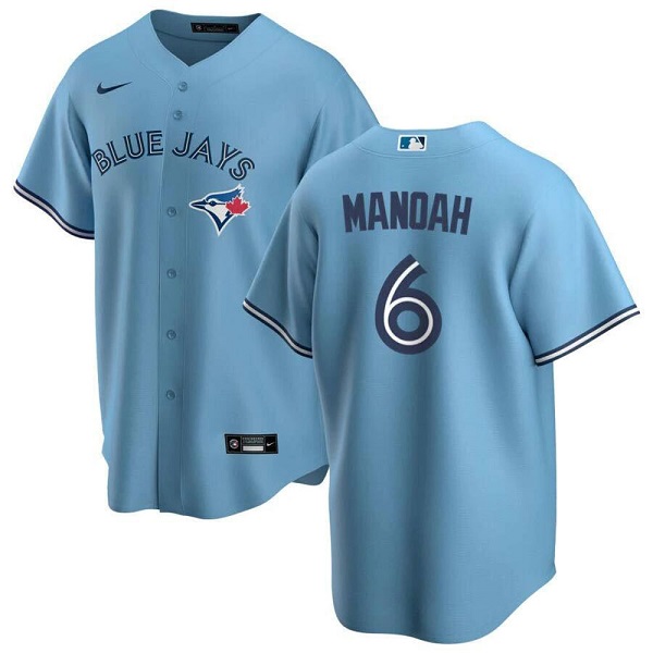 Toronto Blue Jays #6 Alek Manoah Light Blue Cool Base Stitched Jersey - Zenithce