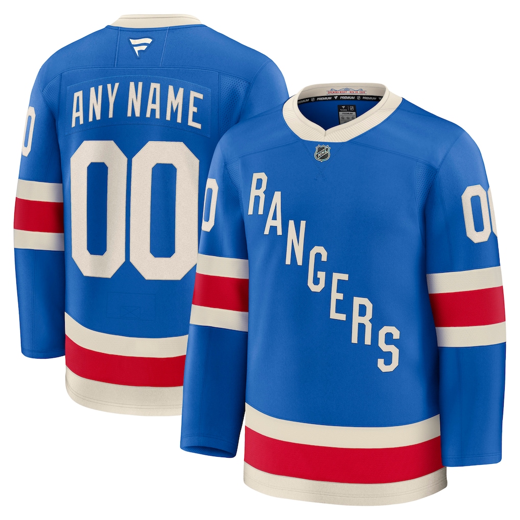 New York Rangers Fanatics Blue Centennial Premium Custom Jersey - Zenithce