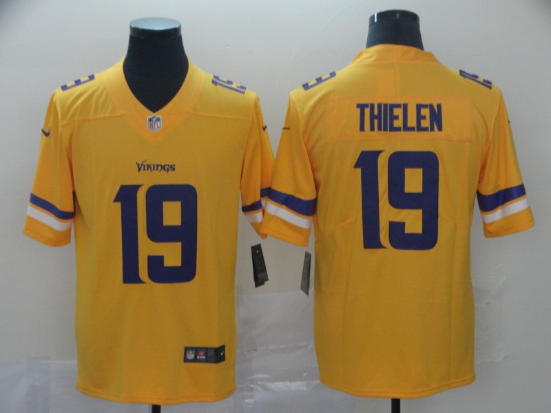 Minnesota Vikings #19 Adam Thielen Gold Inverted Legend Stitched Jersey - Zenithce
