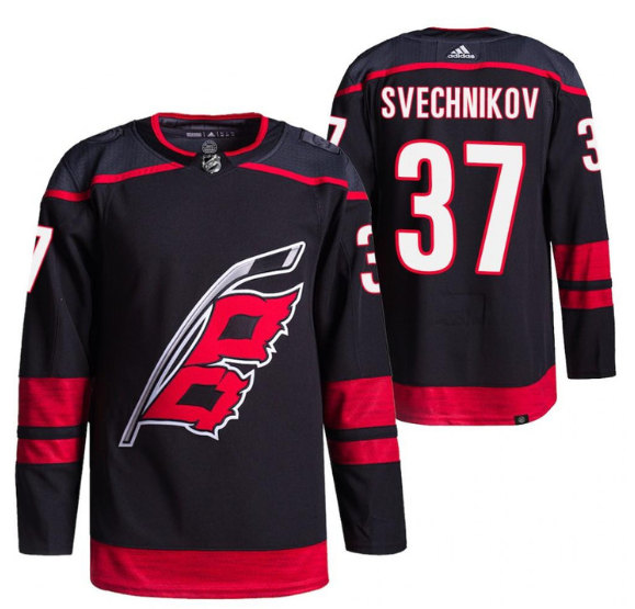Carolina Hurricanes #37 Andrei Svechnikov Black Breakaway Alternate Pro Stitched Jersey - Zenithce