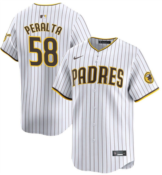 San Diego Padres #58 Wandy Peralta White Cool Base Stitched Jersey - Zenithce