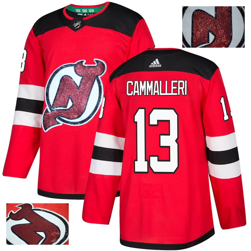 New Jersey Devils #13 Nico Hischier Red Fashion Gold Stitched Jersey - Zenithce