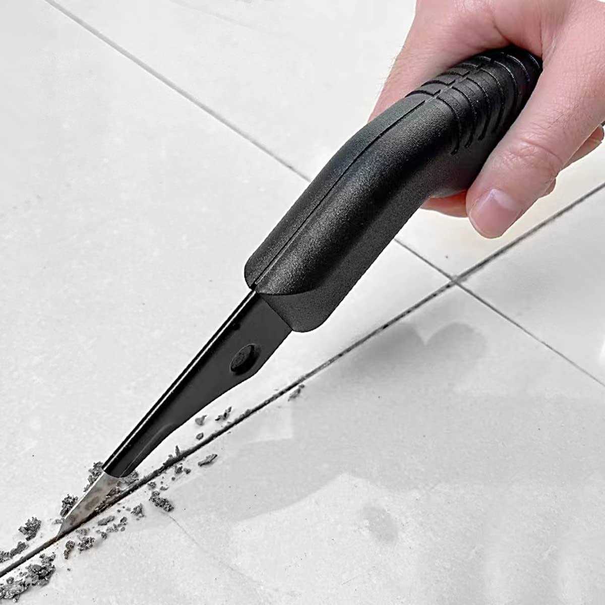 Grout Removal Tool, Caulking Removal Tool, Grout Cleaner, Scraper, Scrubber Brush, Tile Joint Cleaning Brush, Remove Grout or Cleaning for Tile - Zenithce