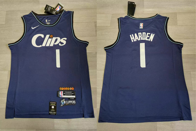 Clippers 1 James Harden Navy 2023-24 City Edition Swingman Jersey - Zenithce