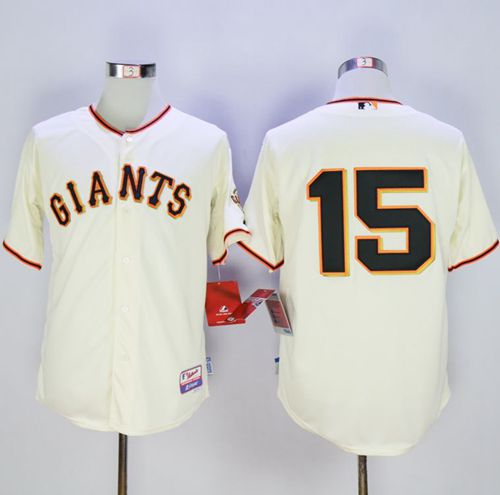 Giants #15 Bruce Bochy Cream Home Cool Base Stitched Jersey - Zenithce