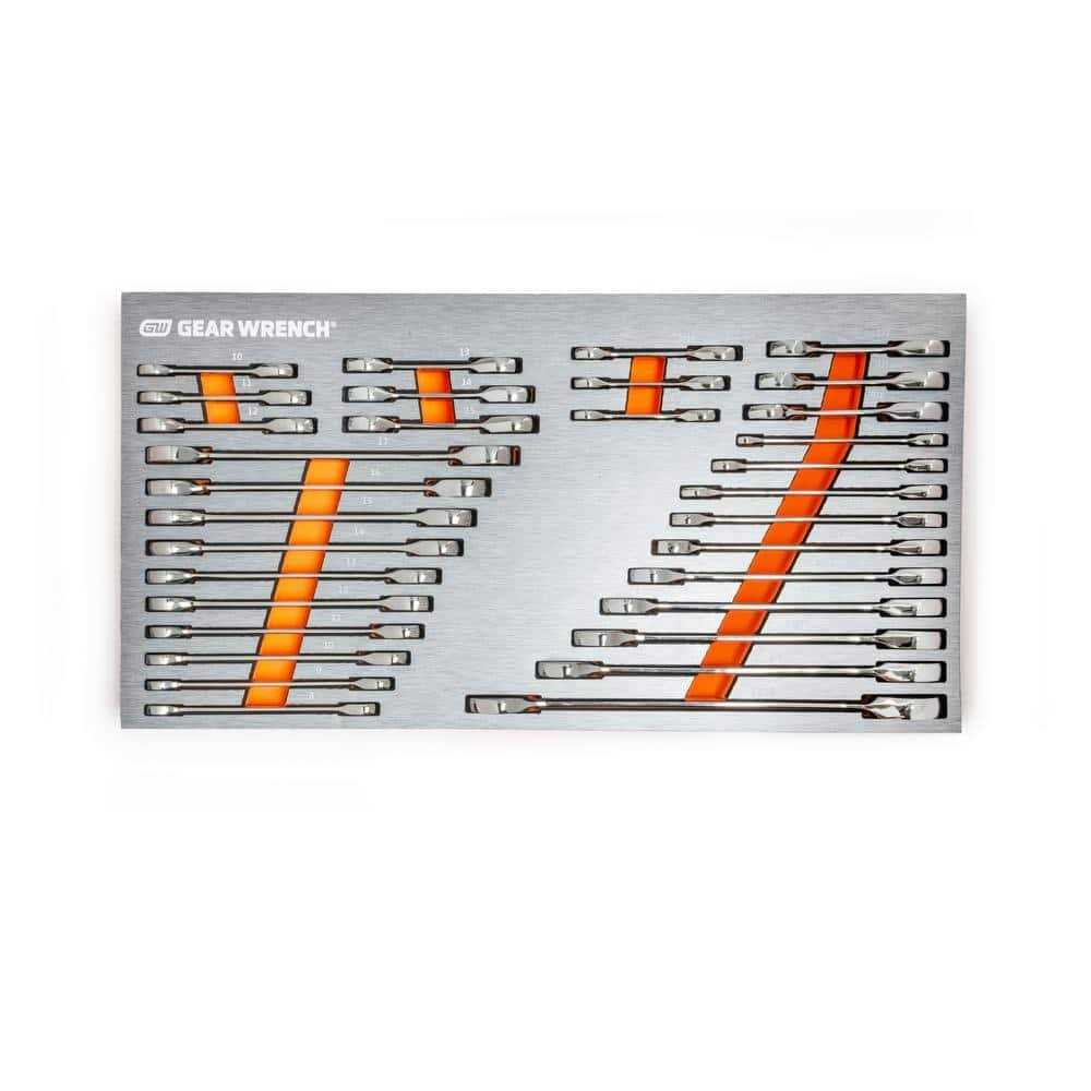 GearWrench SAE/Metric Combination Ratcheting Wrench Set - Zenithce