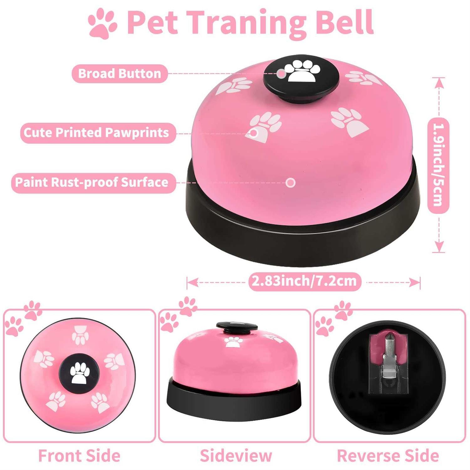 JIMEJV 2 Pack Dog Doorbells, Pet Training Bells for Go Outside Potty Training and Communication Device Large Loud Dog Bell Cat Puppy Interactive - Zenithce