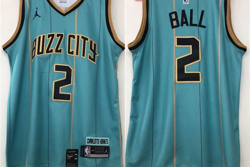 Charlotte Hornets #2 LaMelo Ball Green 2021 Brand Jordan City Edition Swingman Jersey With The Sponsor Logo - Zenithce