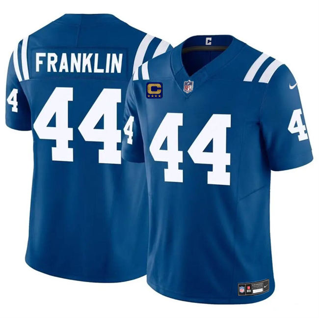 Indianapolis Colts #44 Zaire Franklin Blue 2024 F.U.S.E. With 4-Star C Patch Vapor Limited Stitched Jersey - Zenithce