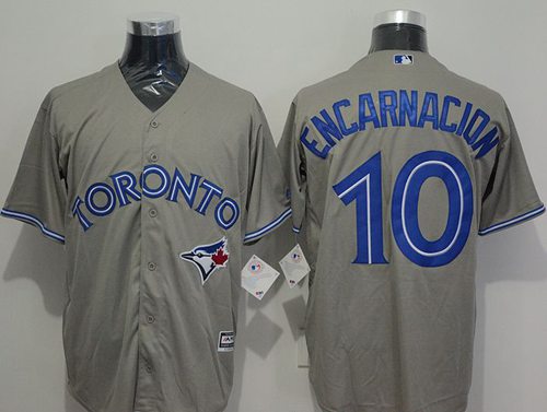 Blue Jays #10 Edwin Encarnacion Grey New Cool Base Stitched Jersey - Zenithce