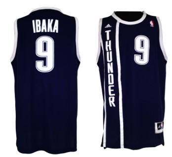 Oklahoma City Thunder #9 Serge Ibaka Revolution 30 Swingman 2013 Blue Jersey - Zenithce