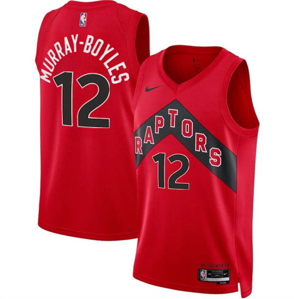 Toronto Raptors #12 Collin Murray-Boyles Red 2025 Draft Icon Edition Stitched Jersey - Zenithce