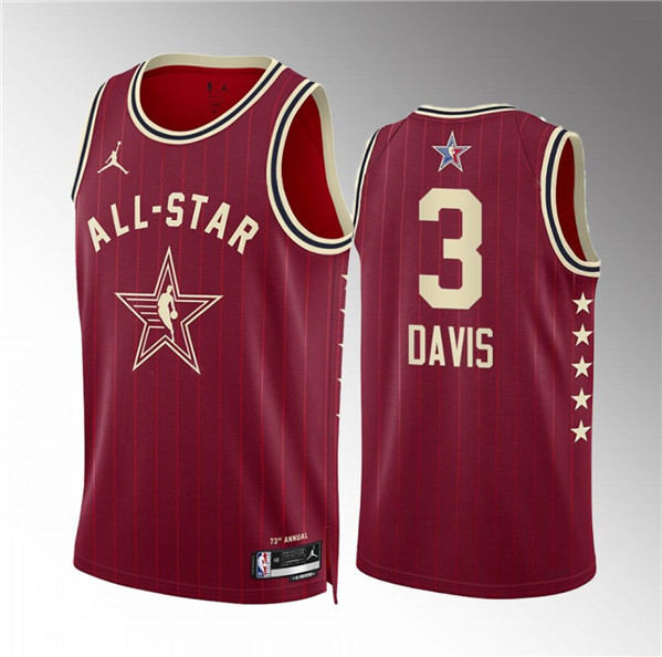 2024 All-Star #3 Anthony Davis Crimson Stitched Jersey - Zenithce