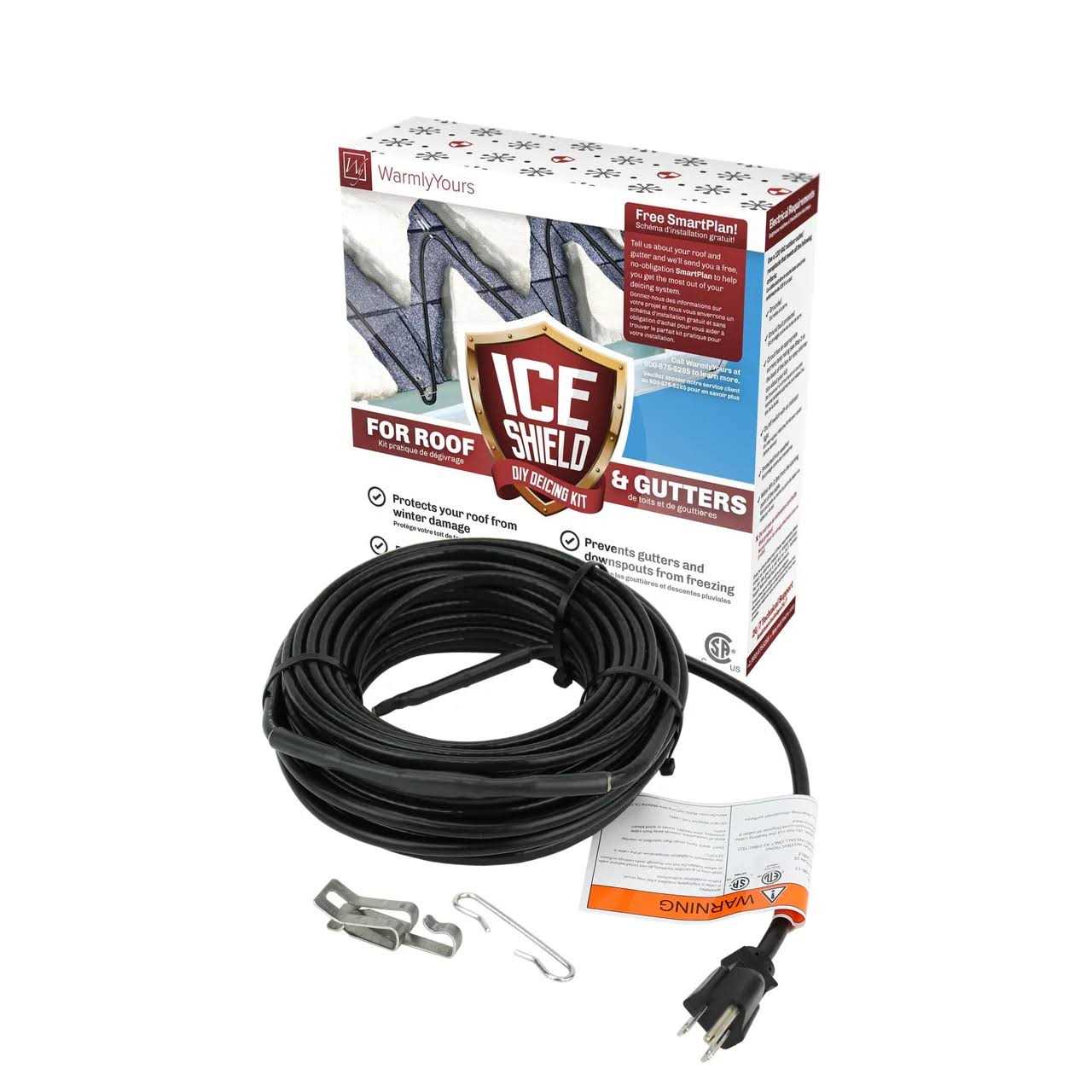 WarmlyYours Ice Shield Roof and Gutter Deicing Cable Kit - Zenithce