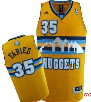 Denver Nuggets #35 Kenneth Faried Yellow Swingman Jersey - Zenithce
