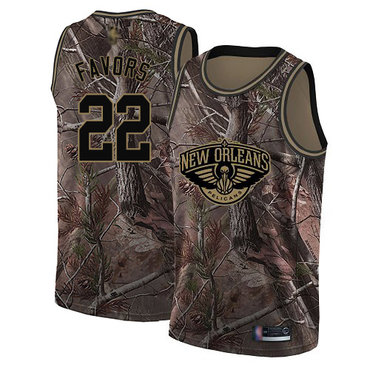 Pelicans #22 Derrick Favors Camo Swingman Realtree Collection Jersey - Zenithce
