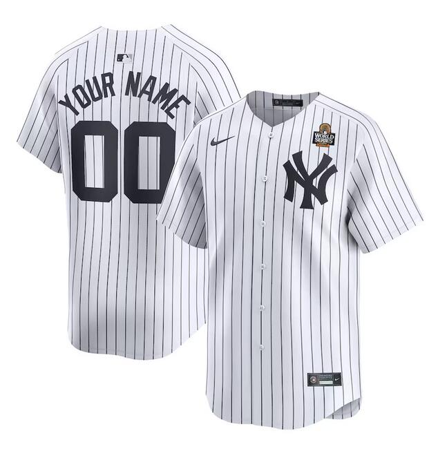 New York Yankees Custom White 2024 World Series Home Limited Stitched Jersey - Zenithce