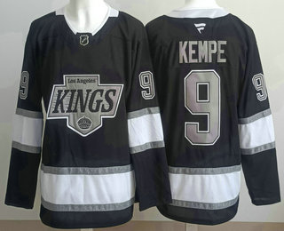 Los Angeles Kings #9 Adrian Kempe Black Alternate Authentic Jersey - Zenithce