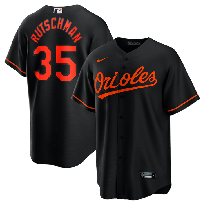 Baltimore Orioles #35 Adley Rutschman Black Cool Base Stitched Jersey - Zenithce