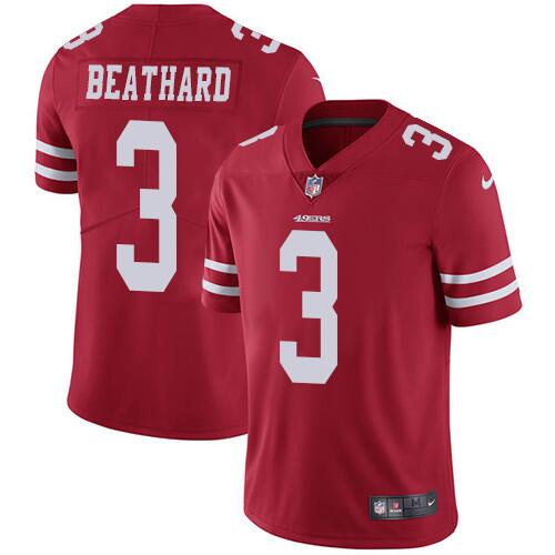 San Francisco 49ers #3 C.J. Beathard Red Vapor Untouchable Limited Stitched Jersey - Zenithce