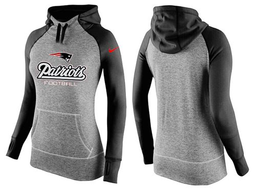 Women's Nike New England Patriots Performance Hoodie Grey   Black - Zenithce