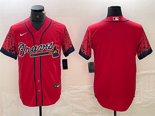 Atlanta Braves Blank Red City Connect Cool Base Stitched Jersey - Zenithce