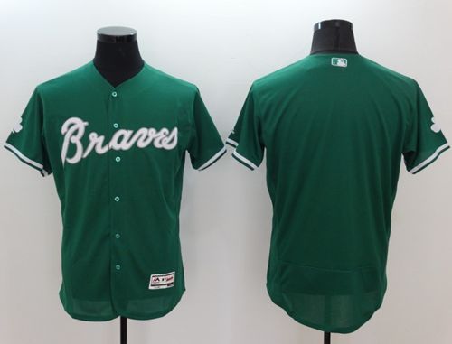 Braves Blank Green Celtic Flexbase Authentic Collection Stitched Jersey - Zenithce