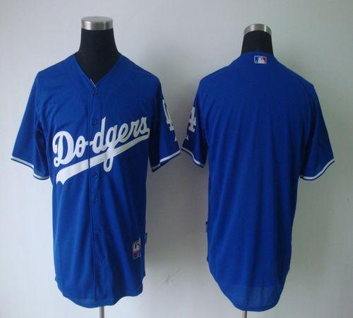 Dodgers Blank Blue Cool Base Stitched Jersey - Zenithce