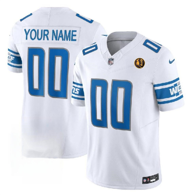 Detroit Lions Custom White 2023 F.U.S.E. With John Madden Patch Vapor Limited Stitched Jersey - Zenithce