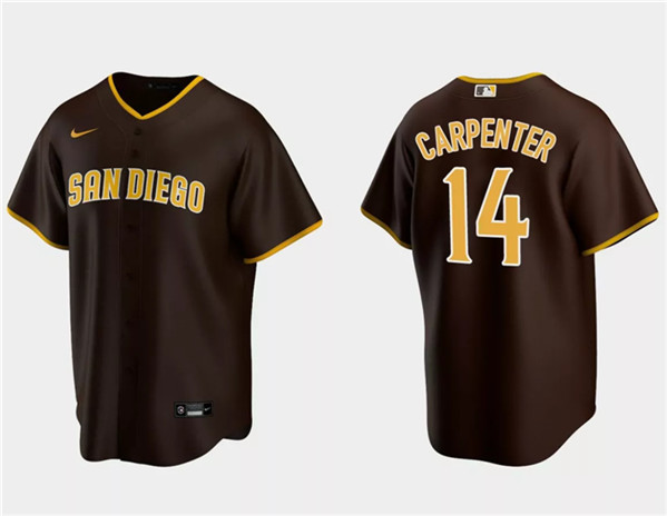 San Diego Padres #14 Matt Carpenter Brown Cool Base Stitched Jersey - Zenithce