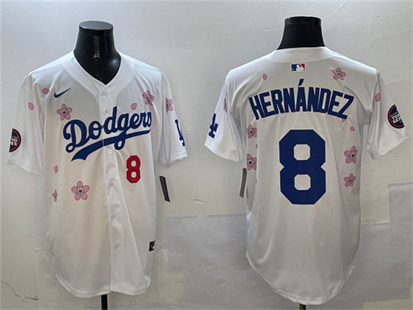 Los Angeles Dodgers #8 Enrique Hernández White 2025 Tokyo Series Limited Stitched Jersey - Zenithce
