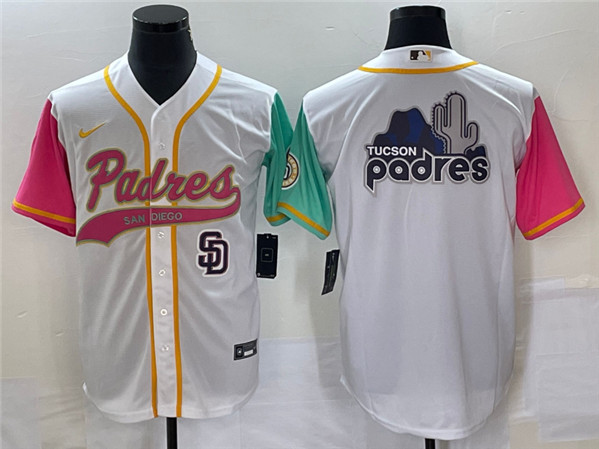 San Diego Padres White Team Big Logo City Connect Cool Base With Patch Stitched Jersey - Zenithce