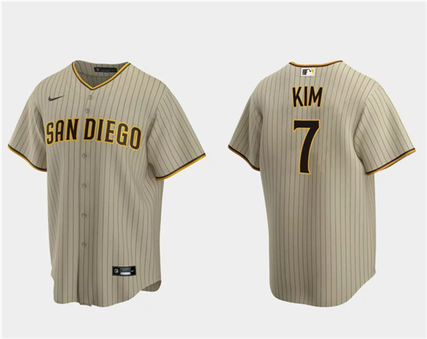 San Diego Padres #7 Ha-Seong Kim Tan Cool Base Stitched Jersey - Zenithce
