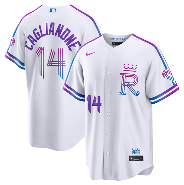 Kansas City Royals #14 Jac Caglianone White 2026 City Connect Stadium Stitched Jersey - Zenithce