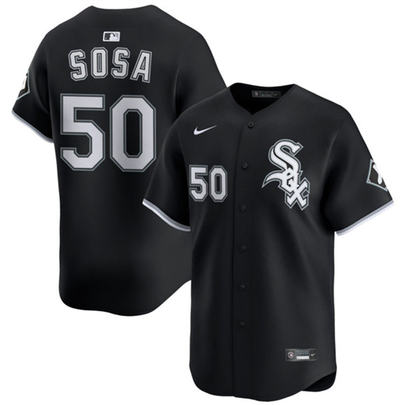 Chicago White Sox #50 Lenyn Sosa Black 2025 Alternate Limited Stitched Jersey - Zenithce