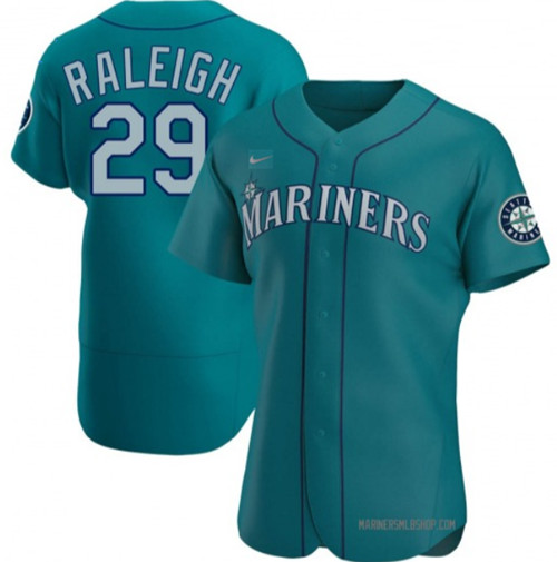 Seattle Mariners #29 Cal Raleigh Aqua Flex Base Stitched Jersey - Zenithce