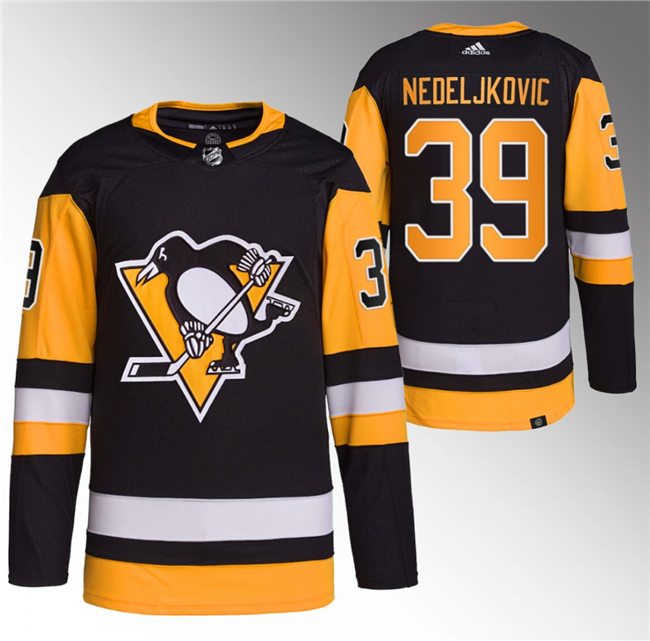Pittsburgh Penguins #39 Alex Nedeljkovic Black Stitched Jersey - Zenithce