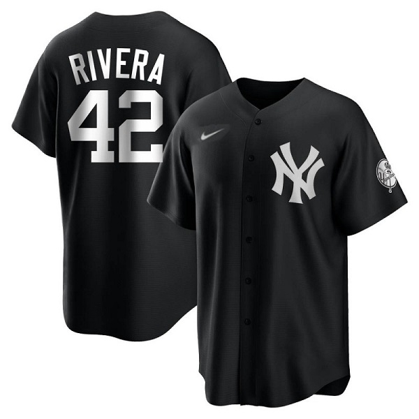 New York Yankees #42 Mariano Rivera Black Cool Base Stitched Jersey - Zenithce